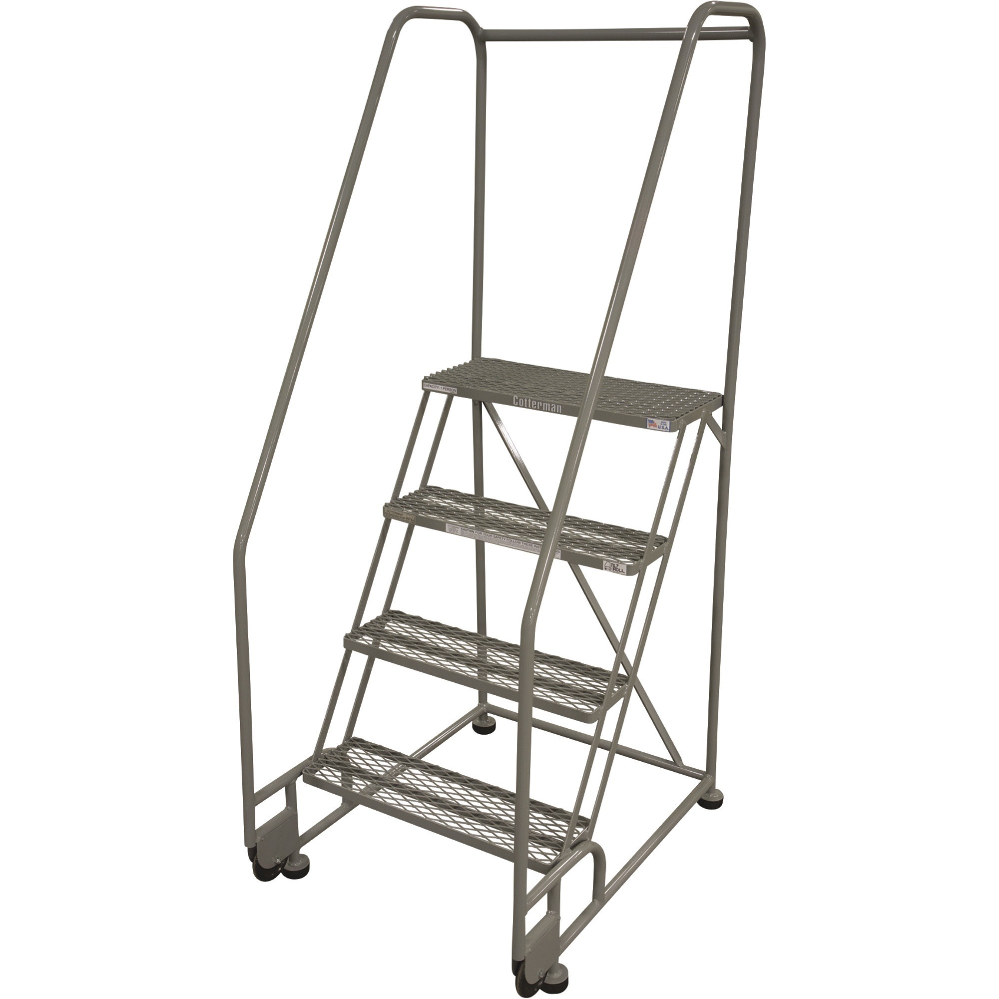 Cotterman (Rolling) Ladder, 40in. Max. Height, Model# 4TR26A1E10B8C1P6